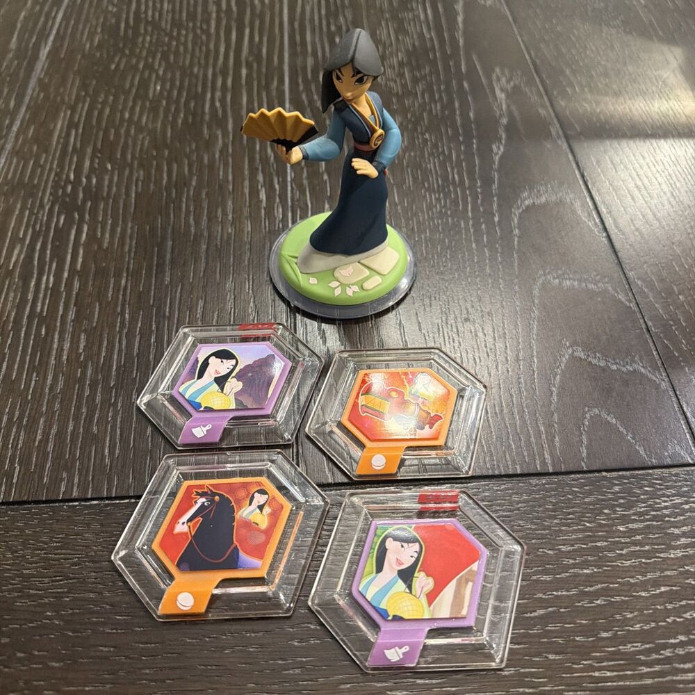 Disney Infinity Figure Disney’s Mulan Character Figure + Power Disc Lot